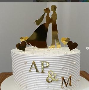 Topo Luxo - Topo Casamento recorte de nome em lamicote Lamicote 255 G  Dourado / Prata / Rose  Brilhoso Produzimos em diversas cores (consultar via chat)