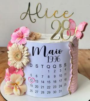 Topo Luxo - Topo Floral Calendário Lamicote 255 G  Dourado / Prata / Rose  Brilhoso Produzimos em diversas cores (consultar via chat)