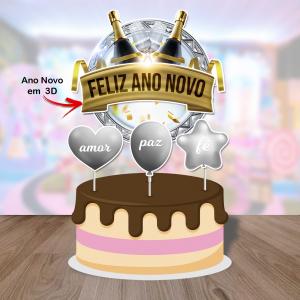 Topo Tradicional sem Personalização Feliz Ano Novo Papel Fotográfico 180 G Tamanho de 15 a 25 cm   Brilhoso 