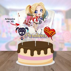 Topo Tradicional sem Personalização Arlequina Papel Fotográfico 180 G Tamanho de 15 a 25 cm   Brilhoso 