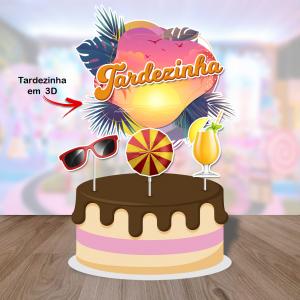 Topo Tradicional sem Personalização Tardezinha Papel Fotográfico 180 G Tamanho de 15 a 25 cm   Brilhoso 