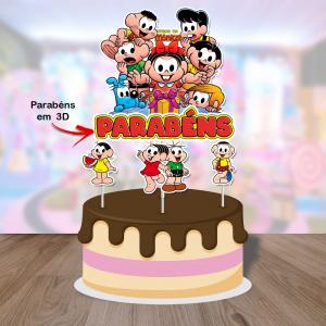 Topo Tradicional sem Personalização Turma da Monica Papel Fotográfico 180 G Tamanho de 15 a 25 cm   Brilhoso 